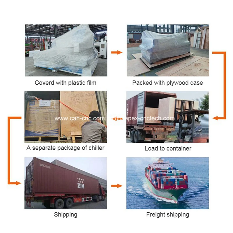 multi function plywood cnc machine package and delivery