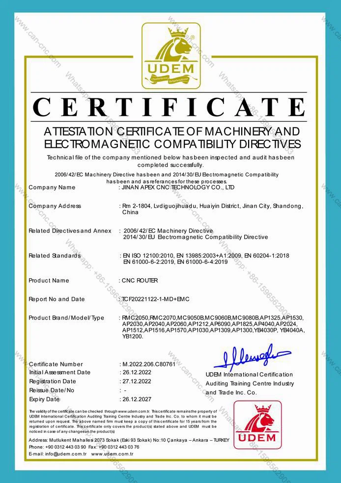 large scale cnc router CE Certificate