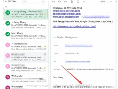 The Wood CNC Lathe Is All Good-Italy Customers