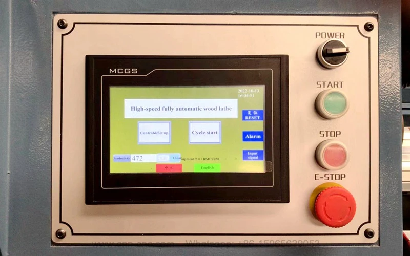 MCGS touch screen HMI Chinese-English dual language for automatic wood lathe MCGS touch screen HMI Chinese-English dual language for automatic wood lathe